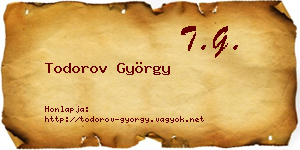 Todorov György névjegykártya