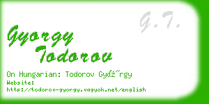 gyorgy todorov business card